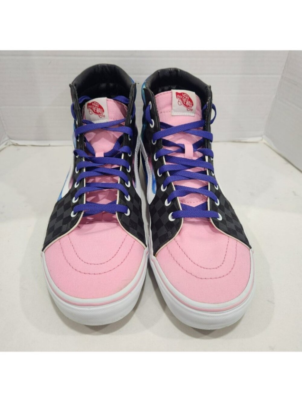 Vans SK8-Hi Classic High Top Sneakers Black Pink Canvas Men's 14 Magnus Infinity - Picture 2 of 9